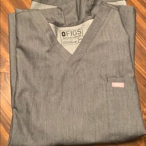 Figs Leon Two Pocket Scrub Top XXL Slate